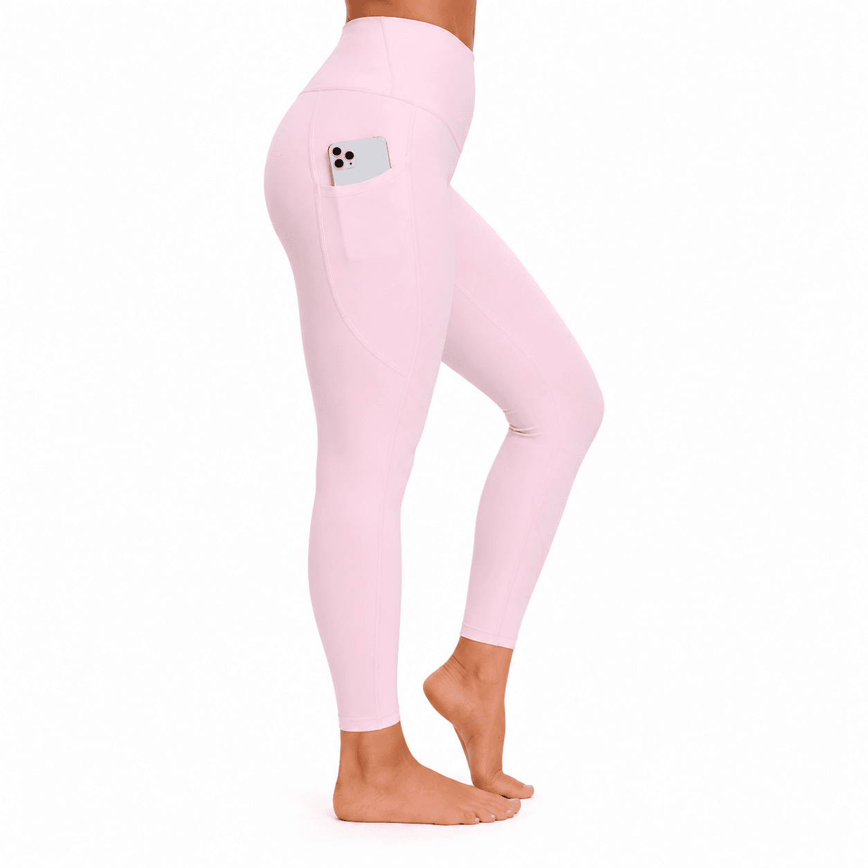 NANJI Light Pink High-Waisted Pocket Leggings | SIZE: L