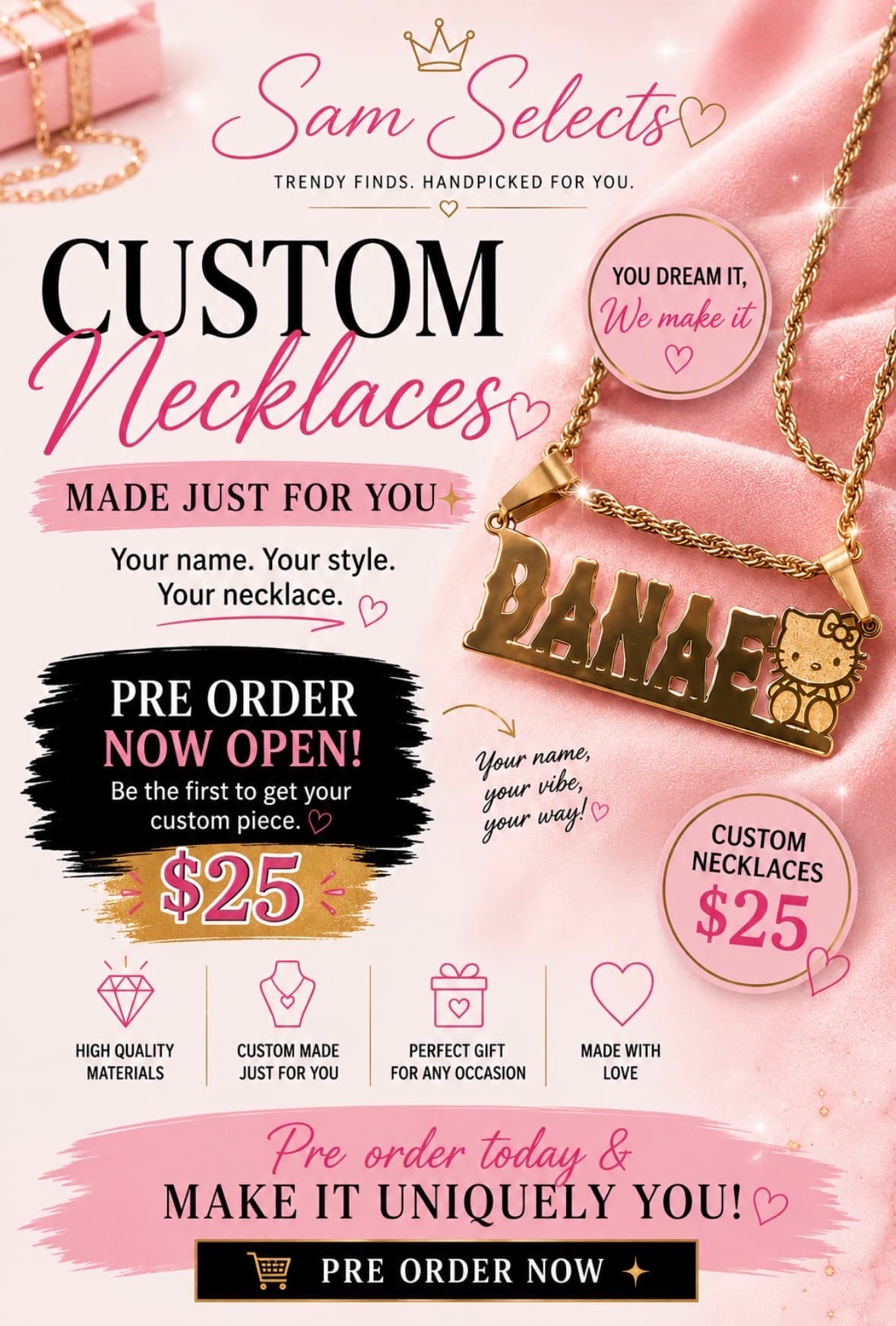 Custom Name/Word Necklace