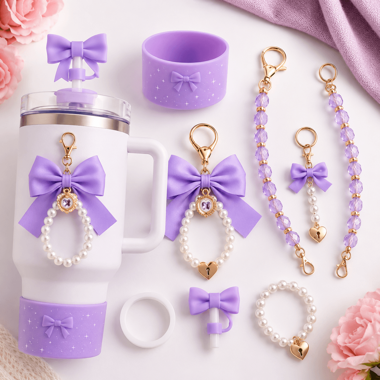 💜 Wututir Stanley Cup Accessories Set for 30oz & 40oz Tumblers