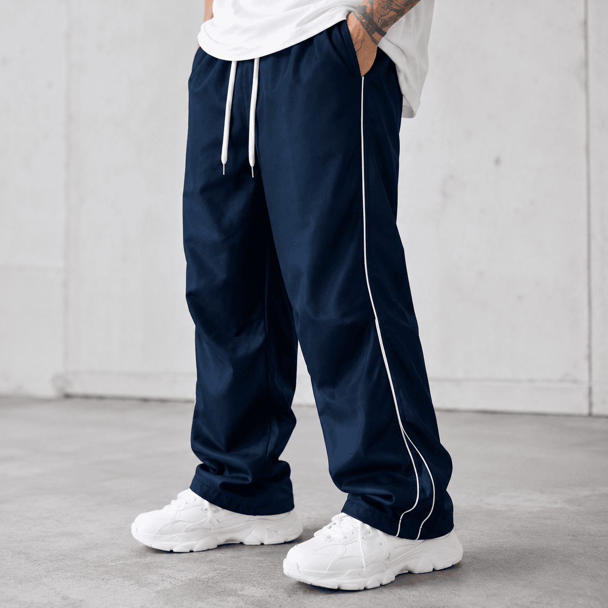 FCOOLYEET Y2K Drawstring Track Pants | SIZE: L