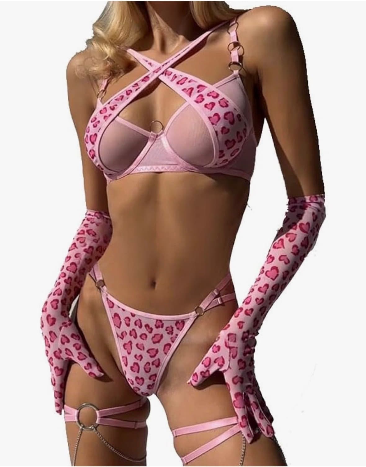 Leopard Print 2-Piece Lingerie Set